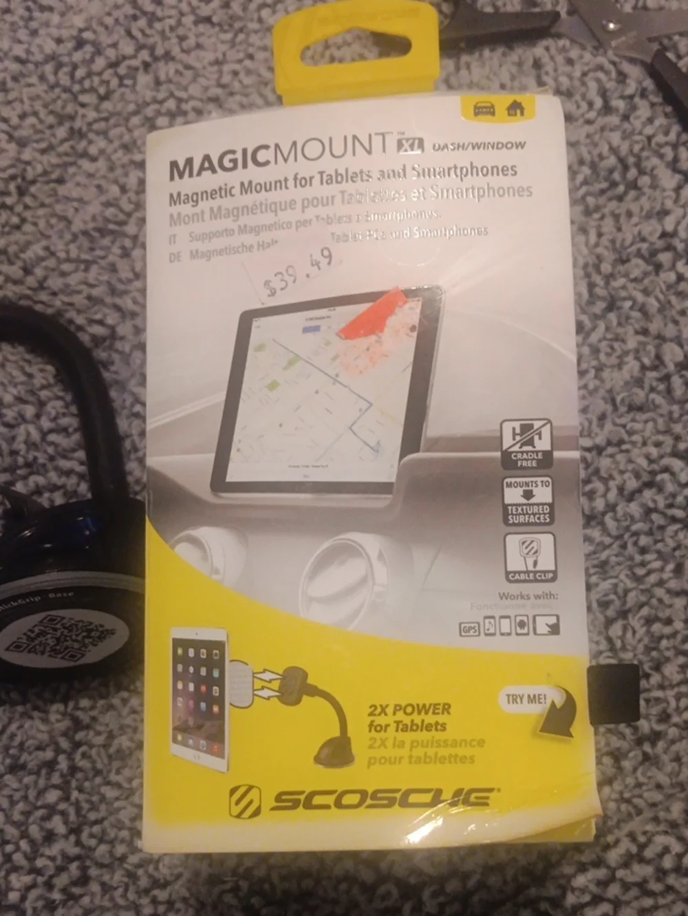 Scosche MagicMount XL Magnetic Tablet & Smartphone Mount - Yellow/White